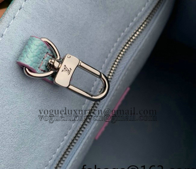 Louis Vuitton OnTheGo PM Tote Bag in Sprayed and Grained Leather M46067 Green/Purple 2022