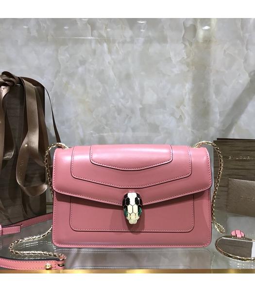Bvlgari Original Leather Serpenti Forever 22cm Bag Pink