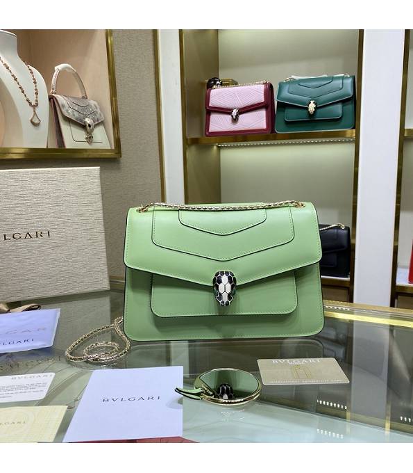 Bvlgari Serpenti Forever Apple Green Original Calfskin Leather 25cm Crossbody Bag