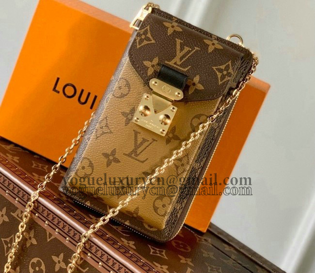Louis Vuitton Trunk Vertical Chain Mini Bag in Monogram Reverse Canvas M63913 2022