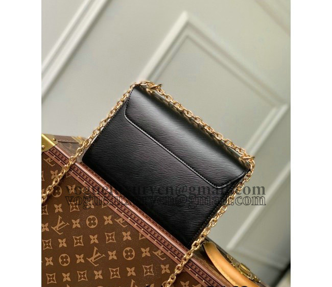 Louis Vuitton Twist MM Bag with Moonstone Lock M59218 Black 2022