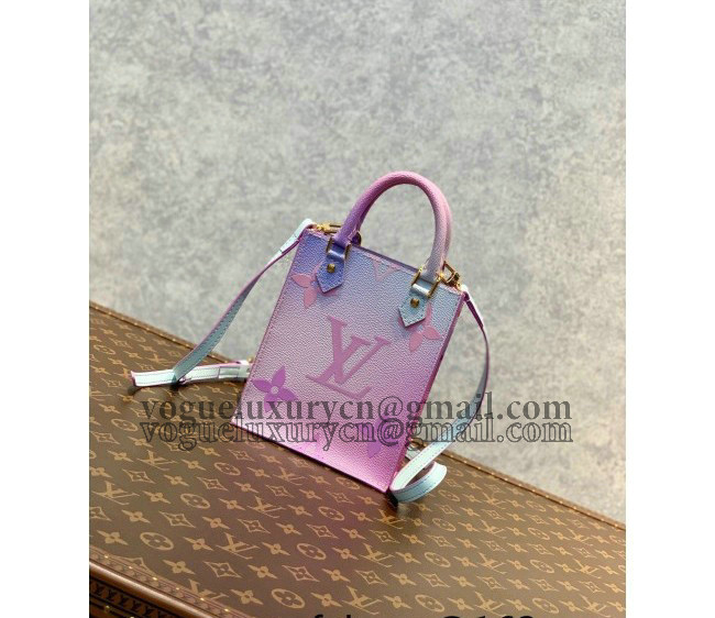 Louis Vuitton Petit Sac Plat Mini Tote Bag in Sunrise Pastel Monogram Canvas M81341 2022