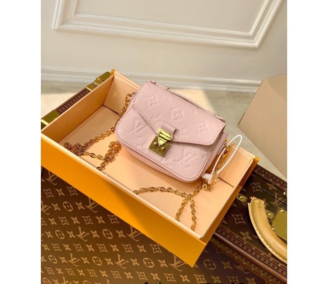 Louis Vuitton Micro Pochette Metis Bag in Monogram Leather M81389 Pink 2022