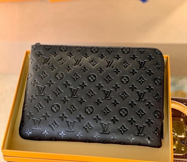 Louis Vuitton Etui de Voyage MM Pouch in Black Monogram Leather M59479 2022