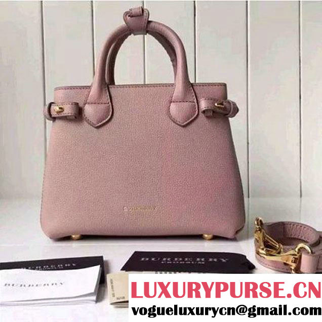 B Baby Banner Bag In Leather And House Check Pink (2A016-6051821 )