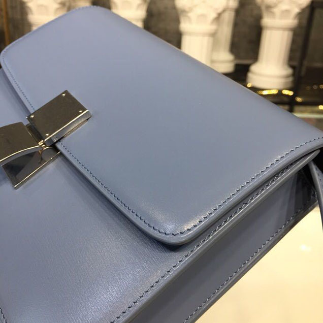 Celine Classic Box Bag 24cm Smooth Calfskin Spring Summer 2018 Collection Medium Blue