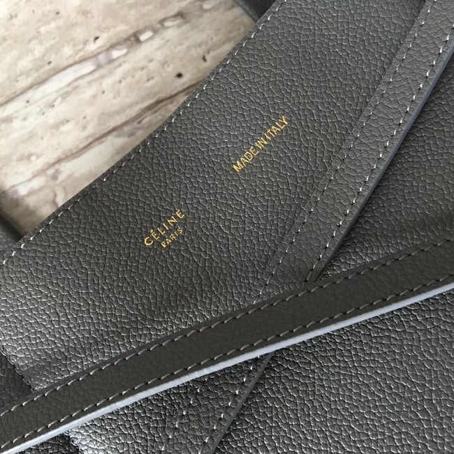 CELINE SMALL CABAS PHANTOM IN SOFT GRAINED CALFSKIN 17602 dark grey 