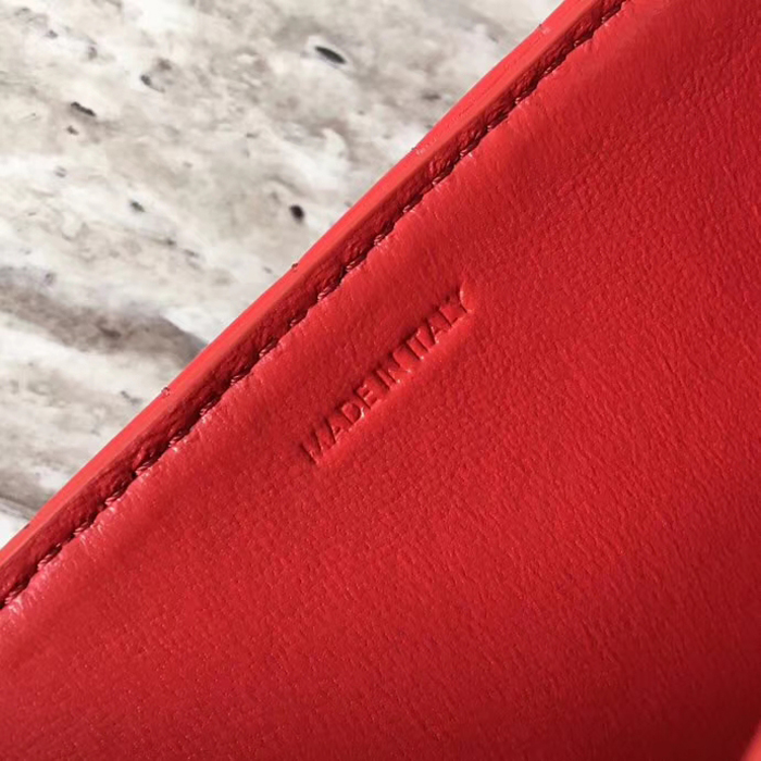 Celine Medium C Bag In Quilted Calfskin 187253 Black Red 2018