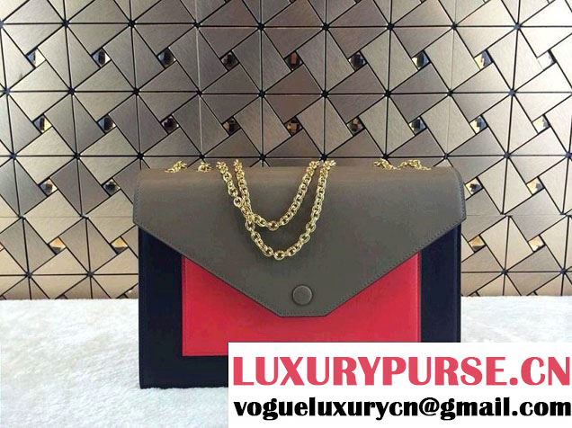 Celine Pocket Envelope Flap Bag with Chain 175383 Maroon Fall 2014