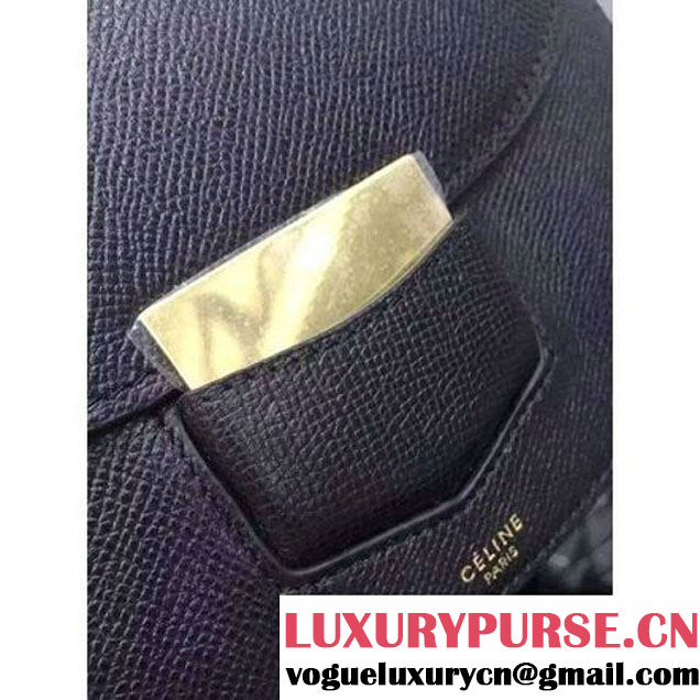 Celine Small Trotteur Bag In Black Leather Calfskin Fall-2015 (1a021-072001 )