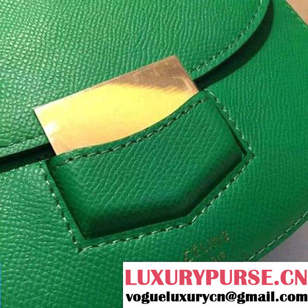 Celine Small Trotteur Bag In Green Leather Calfskin Fall-2015 (1B016-072214 )
