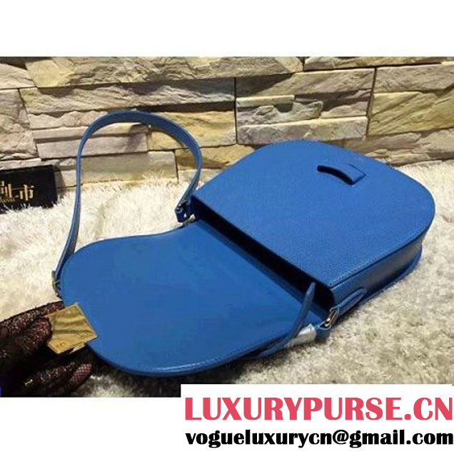 Celine Trotteur Bag In Cobalt Blue Leather Calfskin Fall-2015 (2A193-091120 )
