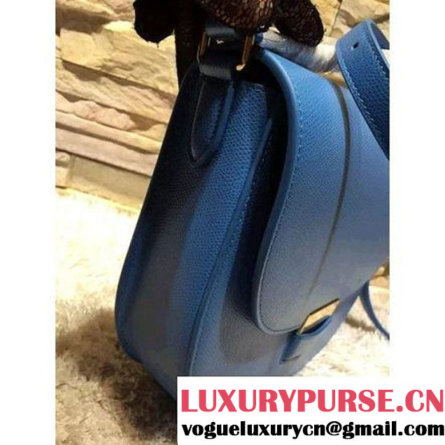 Celine Trotteur Bag In Cobalt Blue Leather Calfskin Fall-2015 (2A193-091120 )