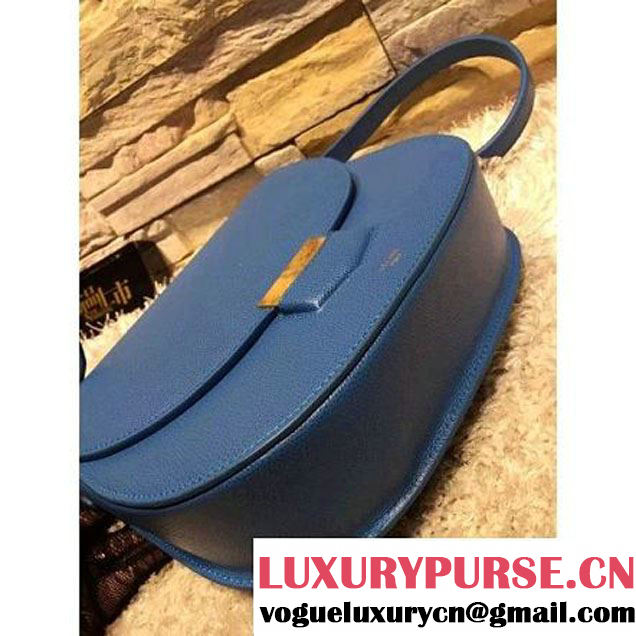 Celine Trotteur Bag In Cobalt Blue Leather Calfskin Fall-2015 (2A193-091120 )