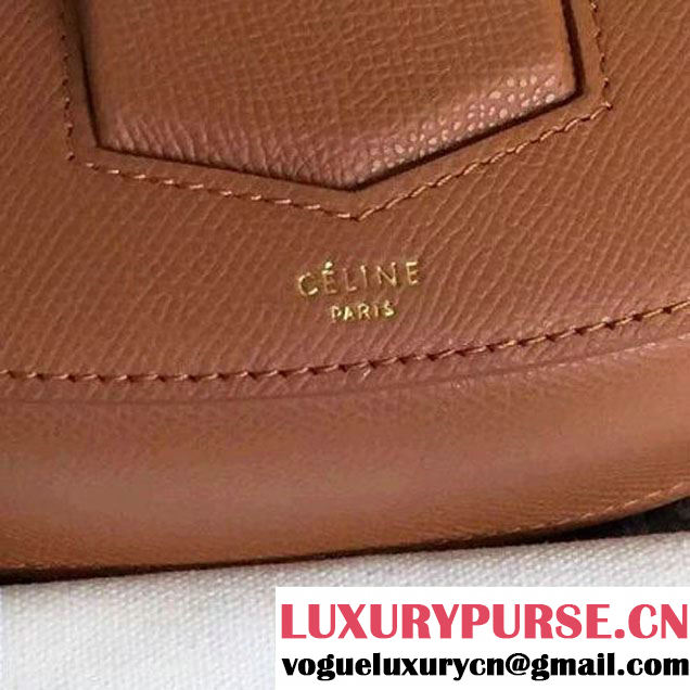 Celine Small Trotteur Shoulder Bag In Cinnamon Grained Calfskin 2016 (2A011-6091710 )