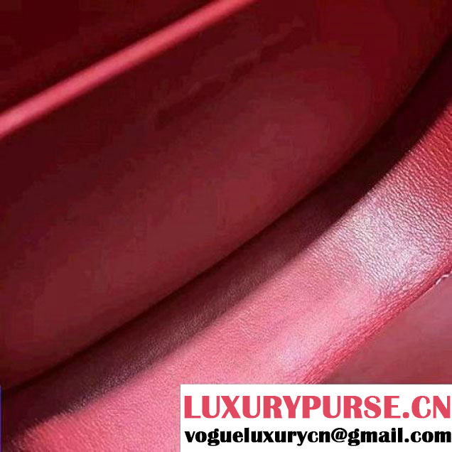 Celine Small Trotteur Shoulder Bag In Calfskin Crocodile Pattern Red Winter 2016 (XLD-6100704 )