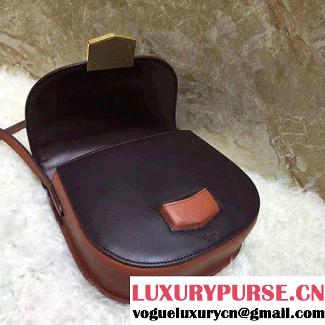 Celine Small Trotteur Shoulder Bag In Smooth Calfskin Brown/Tan 2017 (1A021-7040711 )