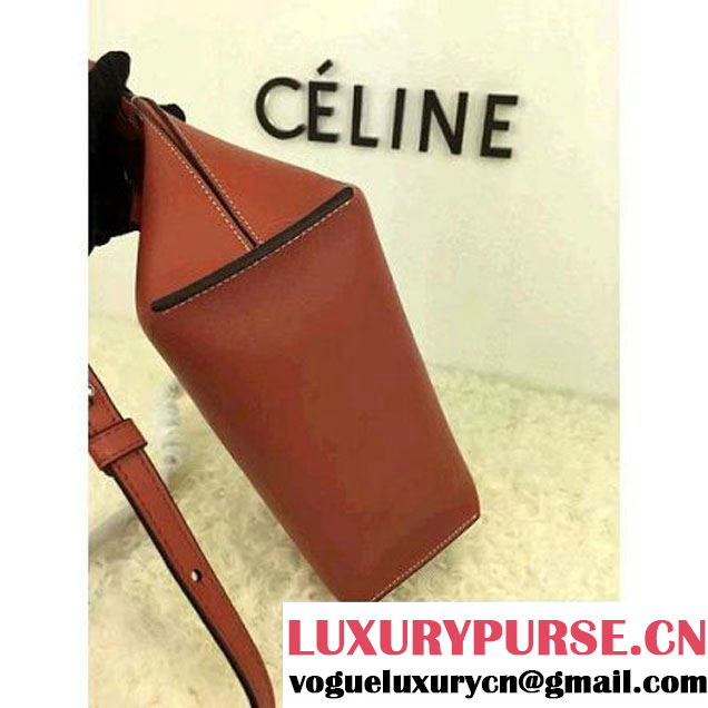Celine Medium Sailor Bag With Studs In Orange Calfskin Spring 2016 (2A021-6030204 )