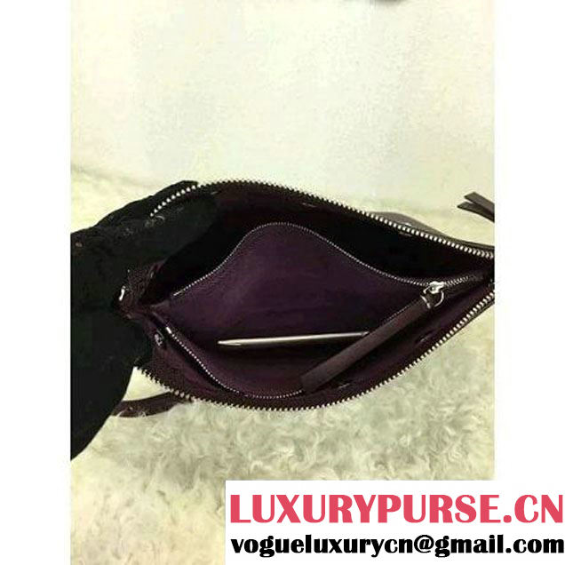 Celine Medium Sailor Bag With Studs In Burgundy Calfskin Spring 2016 (2A021-6030205 )