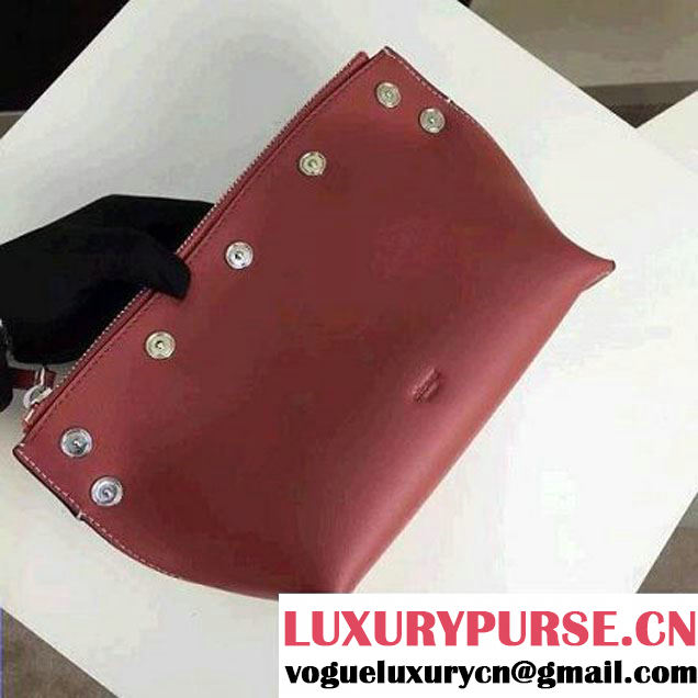 Celine Sailor Cluth With Studs In Brick-red Calfskin Spring 2016 (2A011-6041914 )