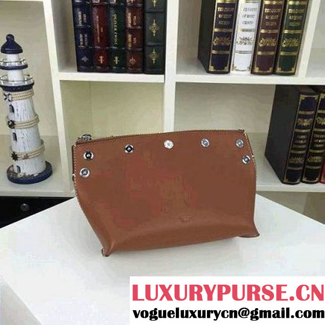 Celine Sailor Cluth With Studs In Brown Calfskin Spring 2016 (2A011-6041915 )