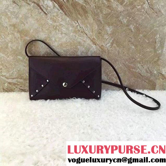 Celine Burgundy Smooth Calfskin Biker Evening Clutch On Strap Bag 2016 (1A021-6062113 )