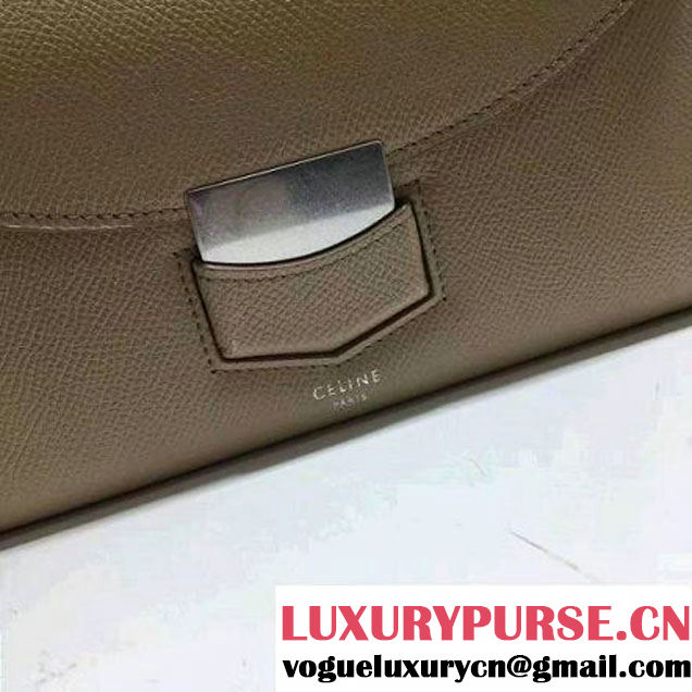 Celine Trotteur Clutch In Beige Grained Calfskin 2017 (1A021-7040702 )
