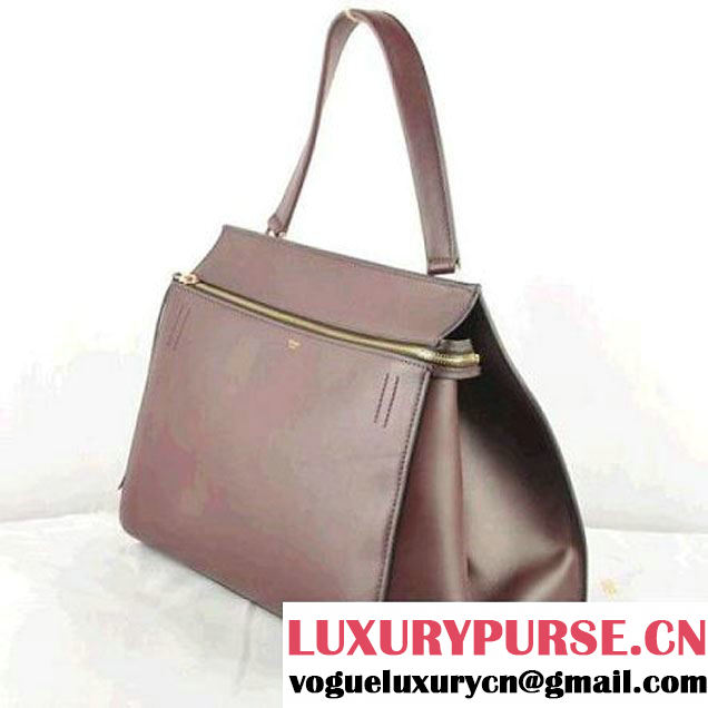 CELINE EDGE BAG MEDIUM IN CALFSKIN BURGUNDY 520 (SKU: #304372 ) (SKU: #304372 )