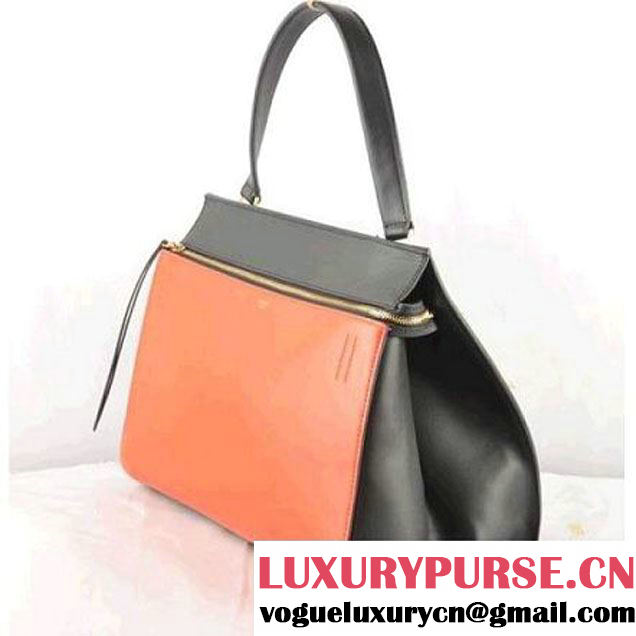 CELINE EDGE BAG MEDIUM IN CALFSKIN CHERRY AND BLACK 520 (SKU: #626549 ) (SKU: #626549 )