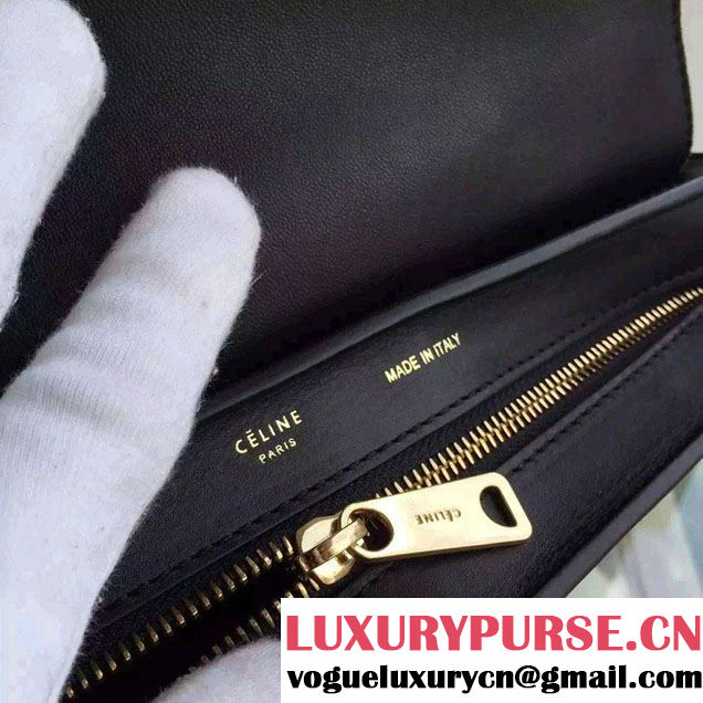 Celine Trapeze Small/Medium Tote Bag in Original Calfskin Leather Yellow/Black/Blue