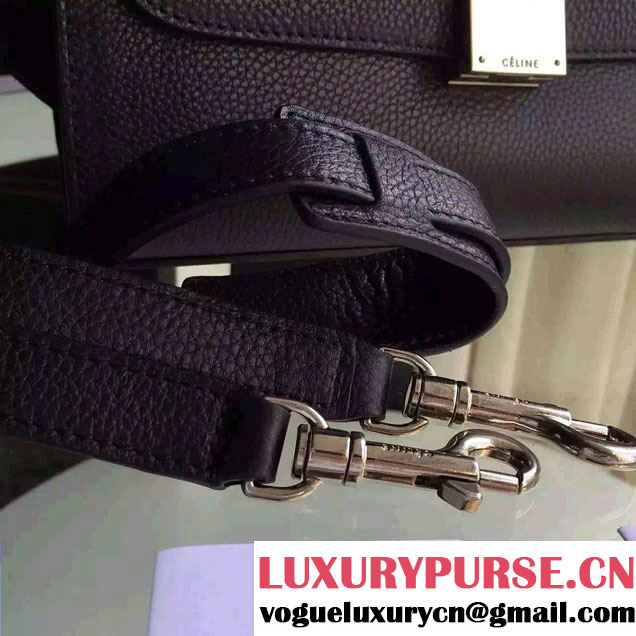Celine Trapeze Small/Medium Tote Bag in Original Grained Leather Black