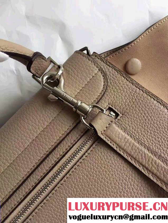 Celine Trapeze Small/Medium Tote Bag in Original Leather Grained Beige/Suede 2016