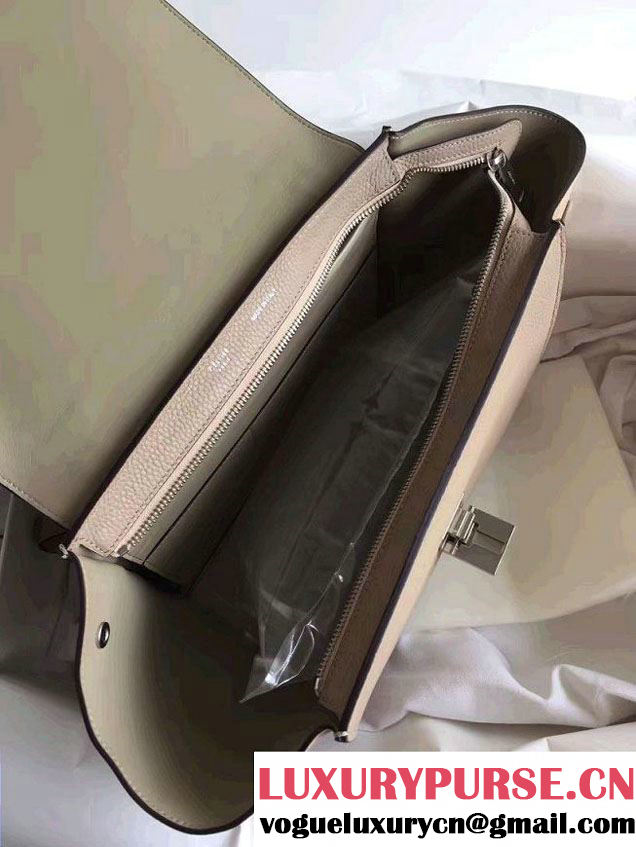 Celine Trapeze Small/Medium Tote Bag in Original Leather Grained Beige/Suede 2016