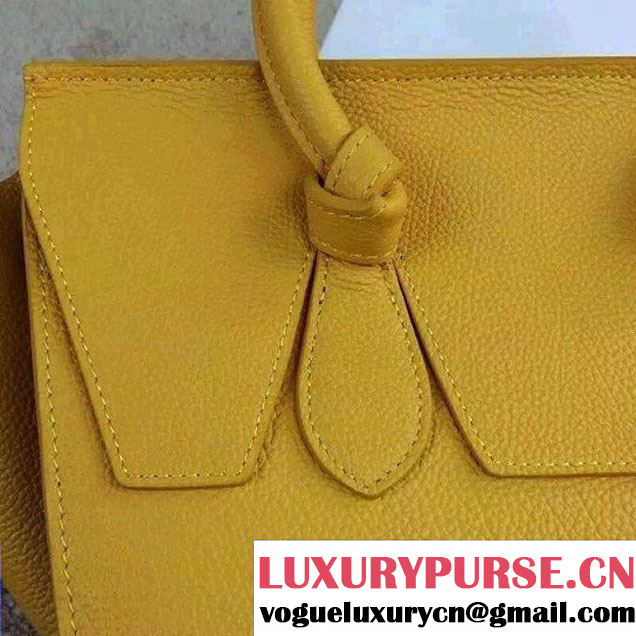 Celine Tie Tote Mini Bag in Clemence Leather Yellow 2015