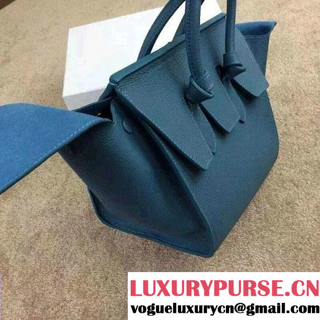 Celine Tie Tote Mini Bag in Clemence Leather Cerulean 2015