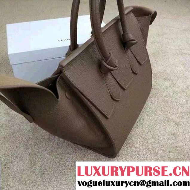 Celine Tie Tote Mini Bag in Clemence Leather Taupe 2015