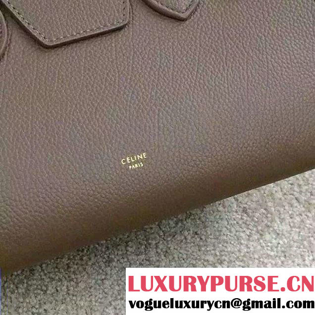 Celine Tie Tote Mini Bag in Clemence Leather Taupe 2015