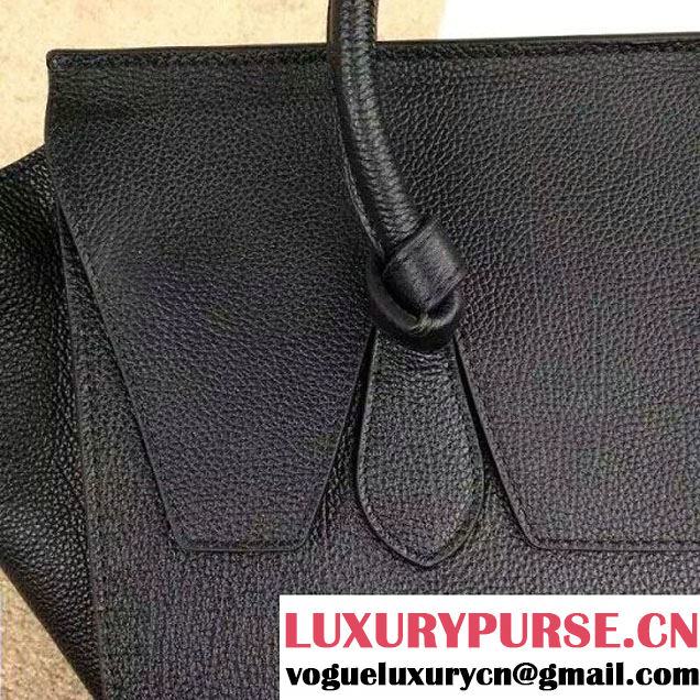 Celine Tie Tote Small Bag in Clemence Leather Black 2015