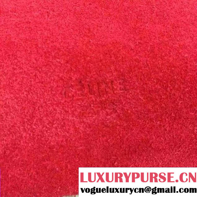 Celine Tie Tote Small Bag in Suede/Calfskin Leather Red 2015