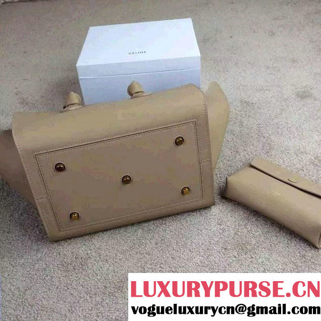 Celine Tie Tote Small Bag in Calfskin Leather Beige 2015