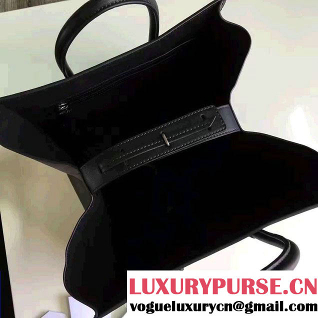 Celine Luggage Phantom Bag in Original Smooth Leather Black 2017