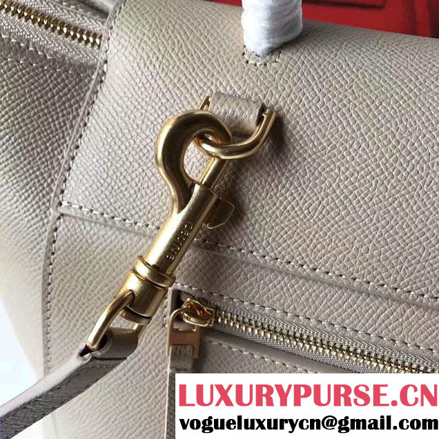 Celine Belt Tote Small Bag in Epsom Leather Light Gary