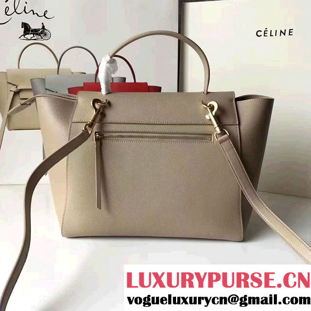 Celine Belt Tote Small Bag in Epsom Leather Light Gary