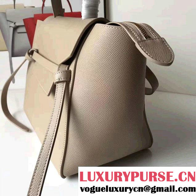 Celine Belt Tote Small Bag in Epsom Leather Light Gary