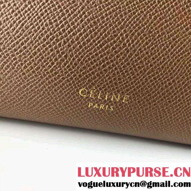 Celine Belt Tote Mini Bag in Epsom Leather Coffee