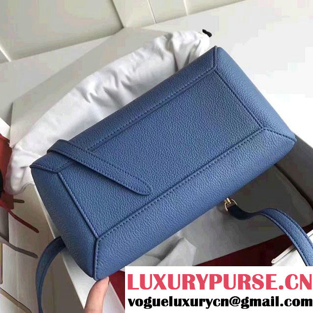 Celine Belt Tote Small/Mini Bag in Clemence Leather Dark Blue