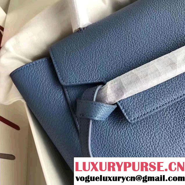 Celine Belt Tote Small/Mini Bag in Clemence Leather Dark Blue