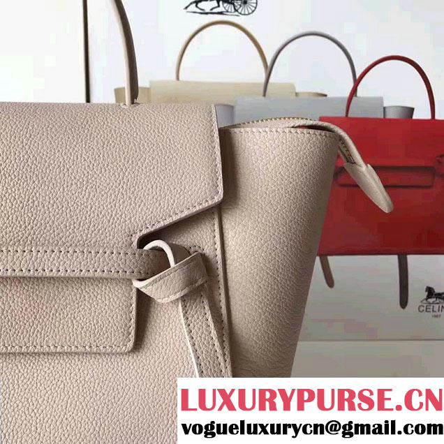 Celine Belt Tote Small Bag in Original Clemence Leather Ice Cream