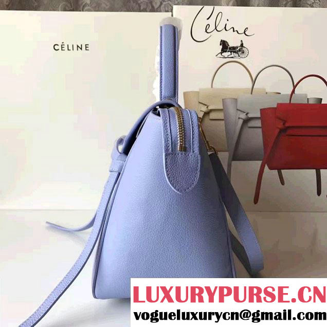 Celine Belt Tote Small Bag in Original Clemence Leather Light Blue