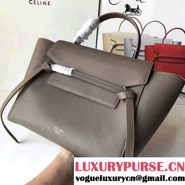 Celine Belt Tote Small Bag in Original Clemence Leather Olive